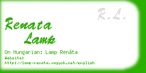 renata lamp business card