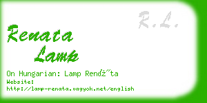 renata lamp business card